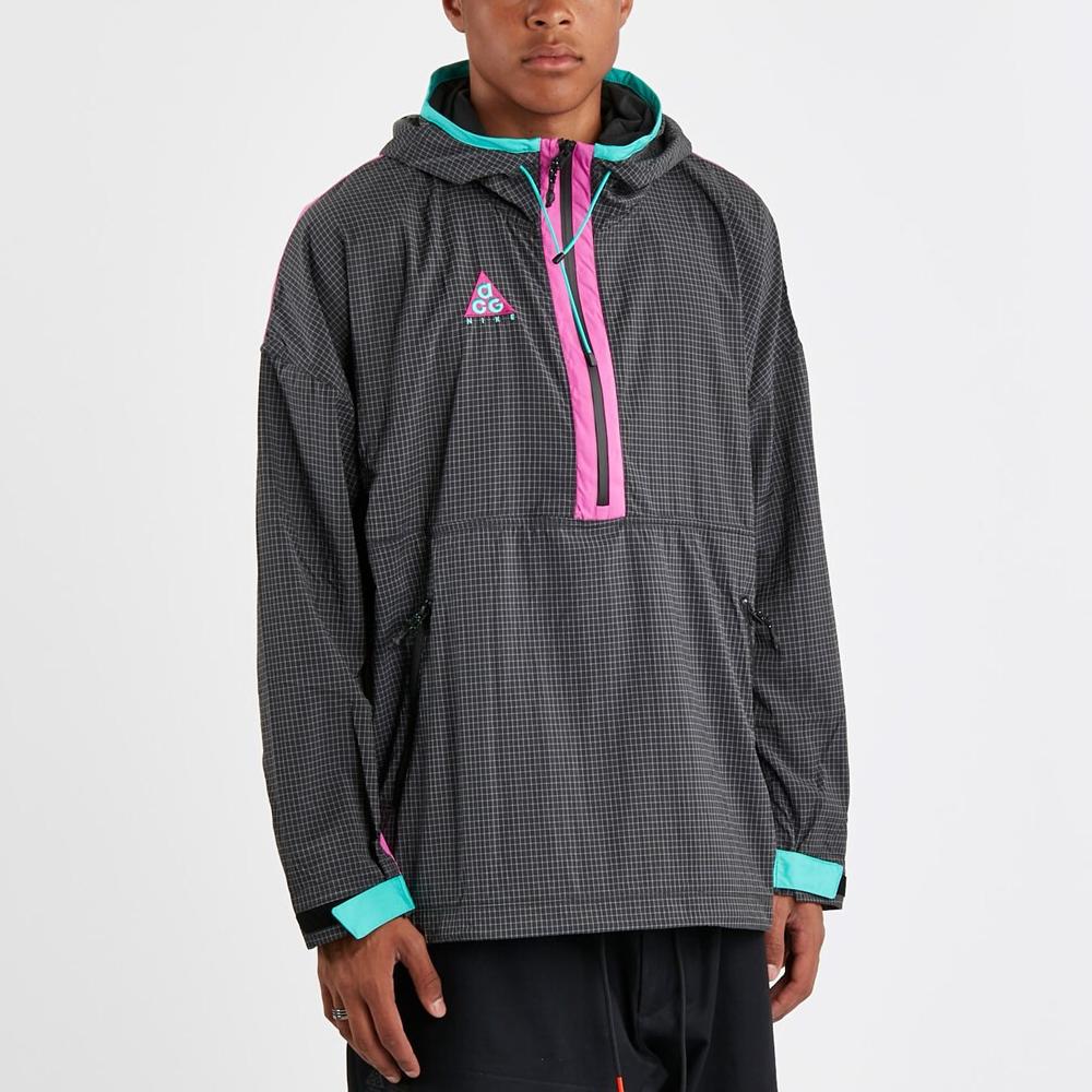 Nike Woven Hooded Long Sleeve Sweatshirt Men Sweatshirts Coal-Gray 931907-060