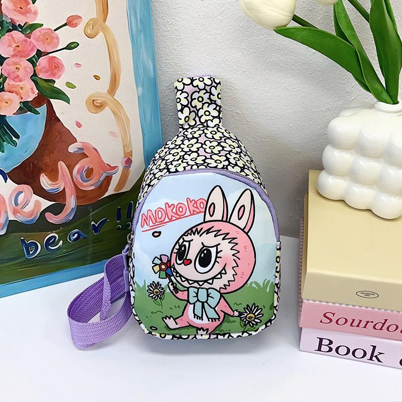 Childrens Stylish Chest Bag Large Capacity Playful Cartoon Design Trendy Sling Purse For Boys Girls And
