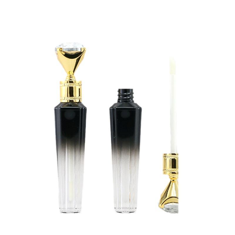 High-Grade 3ml Lip Gloss Tube - Transparent Diamond Lipstick Container for Makeup Packaging