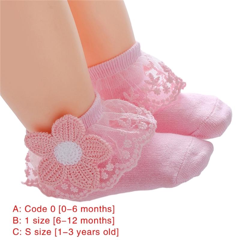 Lace Socks for Baby Toddler Girls Princess Short Socks Embroidery Lace Socks 0-3Year Girl Photo Props Summer Thin Socks