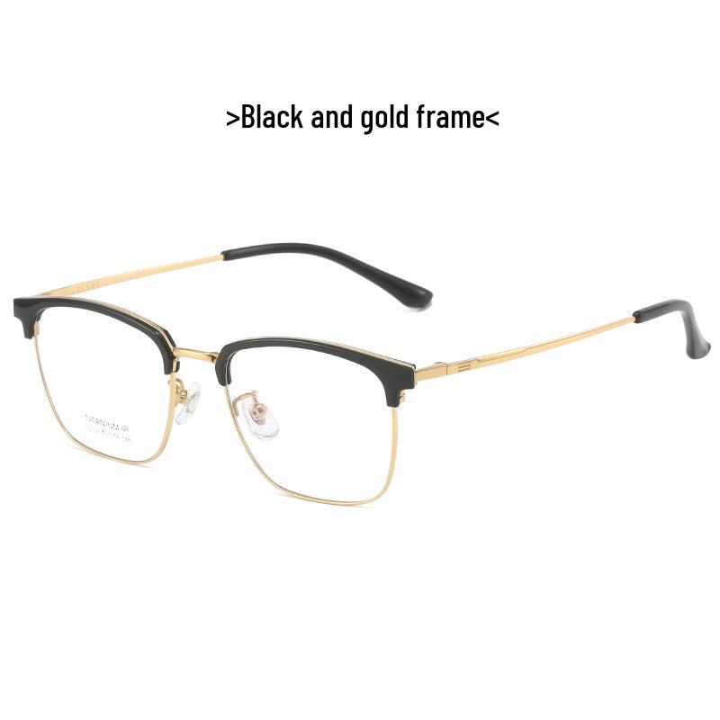 Eyewear: 2024 Unisex Titanium TR Eyebrow Glasses for Business/Myopia, Model 15004