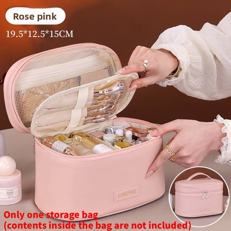 Pu Material Travel Cosmetic Bag With Waterproof Design For Daily Use And Storage