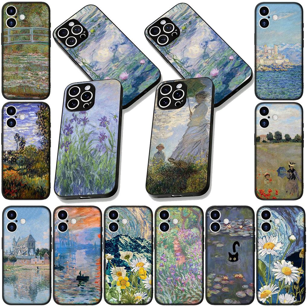 Cover for Apple iPhone 13 12 Mini XS 11 Pro Max 7 8 Plus + XR SE 2022 2020 SE3 Phone Case Claude Monet Impressionism Painter