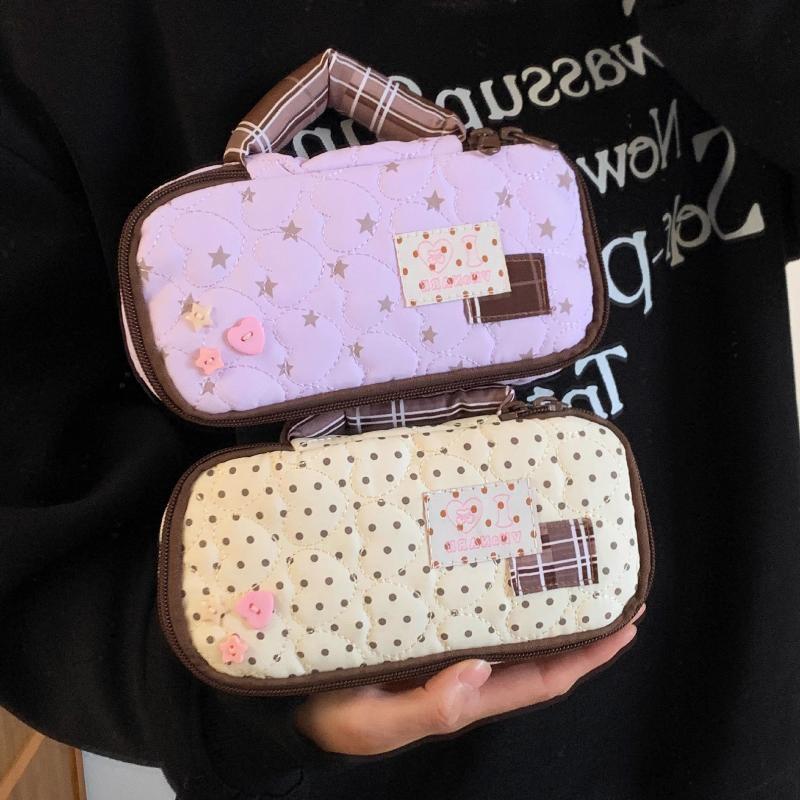 Süße japanische Stifte-Tasche Ins Mode Große Kapazität Kosmetiktasche Für Schulmädchen Kawaii Ästhetischer Schreibwaren-Organizer