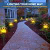 Solar Tiki Torches Flickering Flame Waterproof Outdoor Solar Lights Auto On/Off Decorative Lighting for Garden Yard Patio Pathway