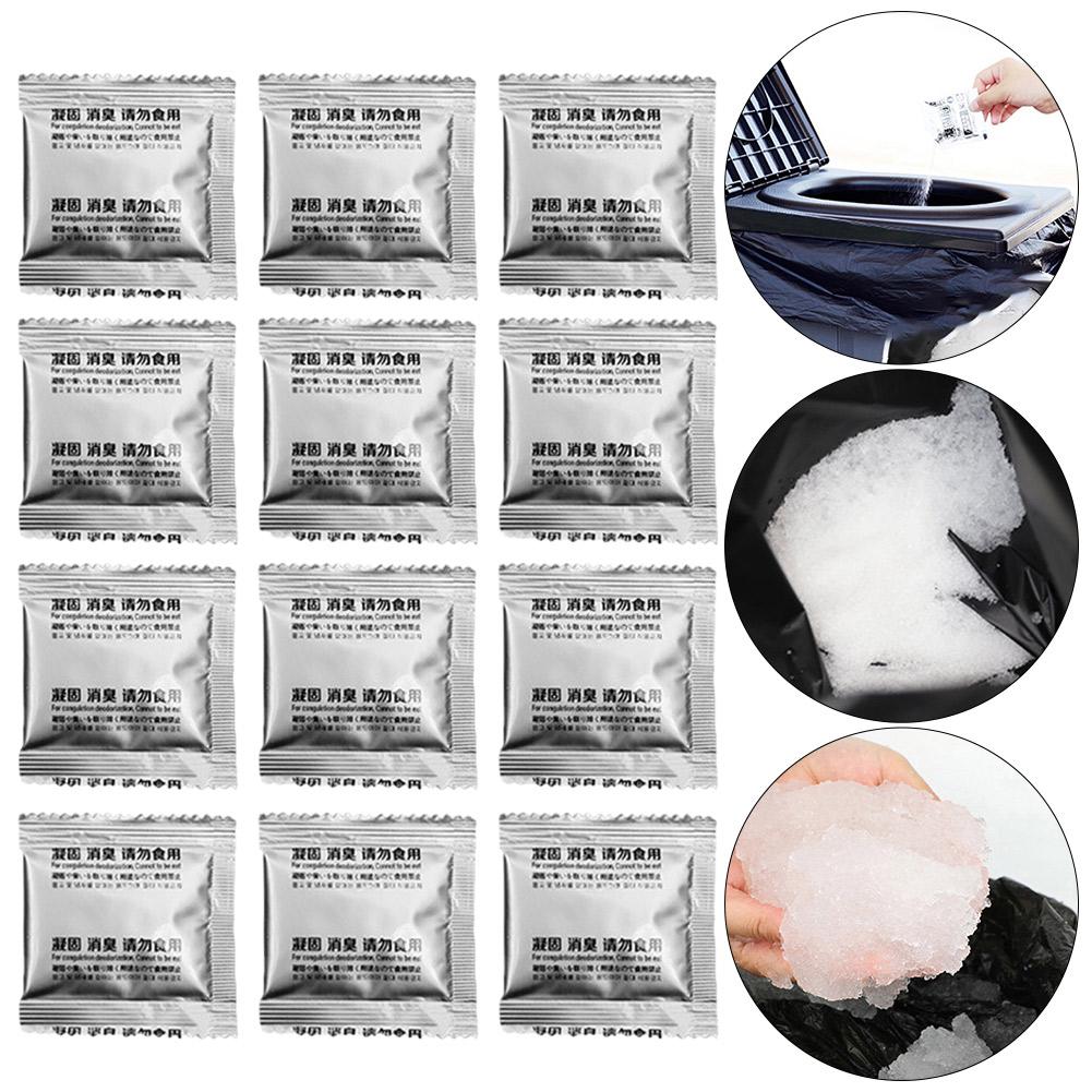 60Pcs Portable Toilet Powder for Portable Camping Toilet Liquid Waste Gelling Deodorizing Powder Poo Gel for Outdoor Emergency