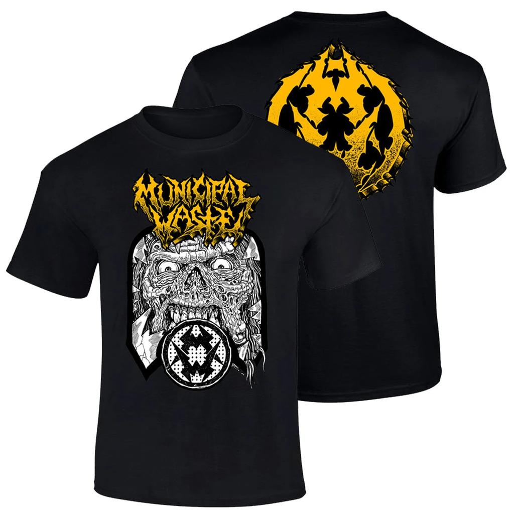 Municipal Waste Thrash Band Grafik Baumwoll-T-Shirt Herren Damen Kurzarm Print T-Shirt Baumwoll-Tops Mode Marke Sommer-Tee