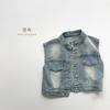 Vintage Denim Sleeveless Vest Casual Children Top For Boys And Girls