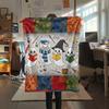 1 Stück Flanelldecke mit Cartoon-Druck, Hohe Qualität, Bequem für alle Jahreszeiten, Heimdekoration, Wärme und Komfort, Perfekt als Weihnachts- oder Geburtstagsgeschenk