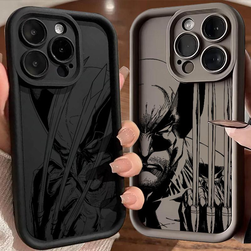 Marvel Wolverine Kunst Handyhülle Für iPhone 17E 11 12 13 14 15 16 17 Pro Max Fundas 17 Air Plus 16e 13 Mini Silikon Rückseite