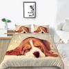 Animal Dog 3D Print A Dog Sleeping On Its Stomach Duvet Cover Design Lovely Pet Dog for Children Women Men Bedroom Decorations