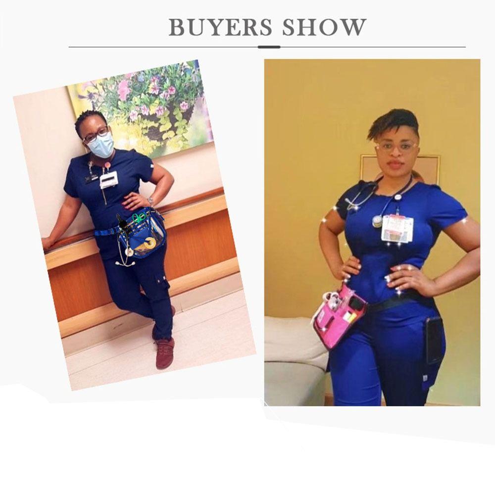 Multi-Compartment Nurse Fanny Pack Waterproof Nurse Organizer Belt PVC Nurse Pouch Case  Women