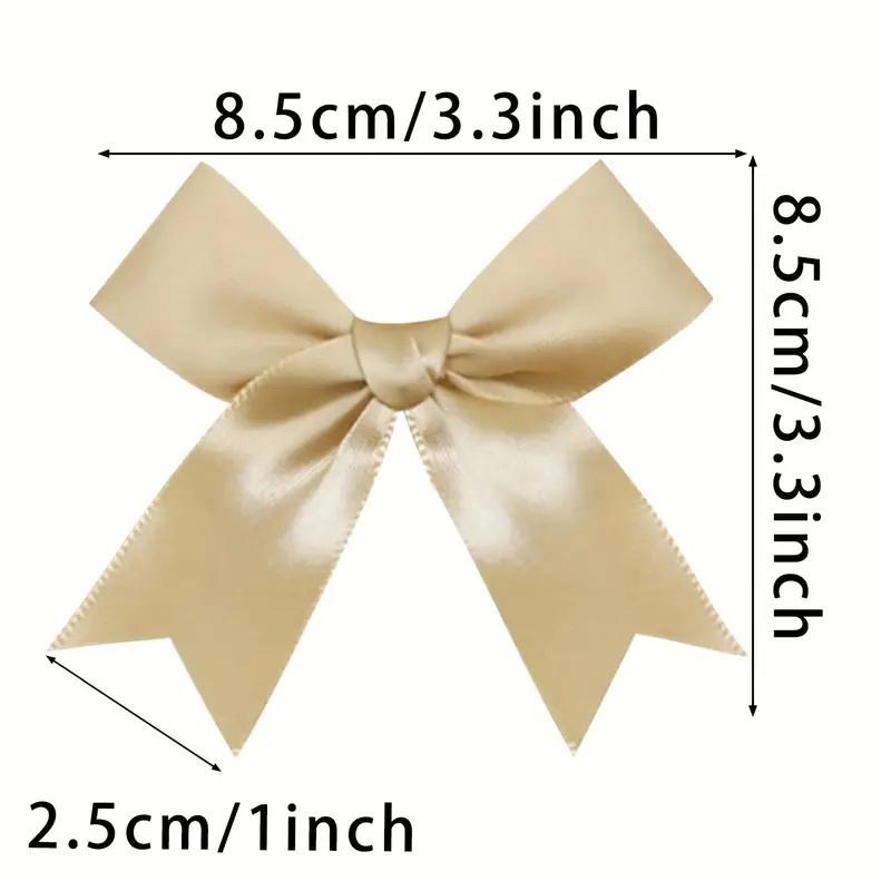 30Pcs Ribbon Bow Pink White Gift Tie Bow Applique Wedding Decoration Bow Patch DIY Decoration