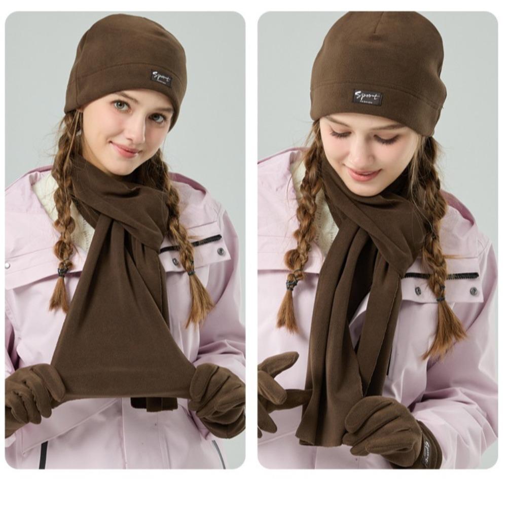 Thicken Women Warm Knitted Hat Neck Warmer Wool Crotch Beanie Fashion Winter Hat Mask Scarf  Autumn