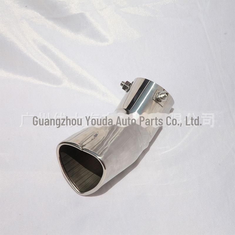 Heart-Shaped 63mm Stainless Steel Blue-Tinted Exhaust Muffler Tailpipe
