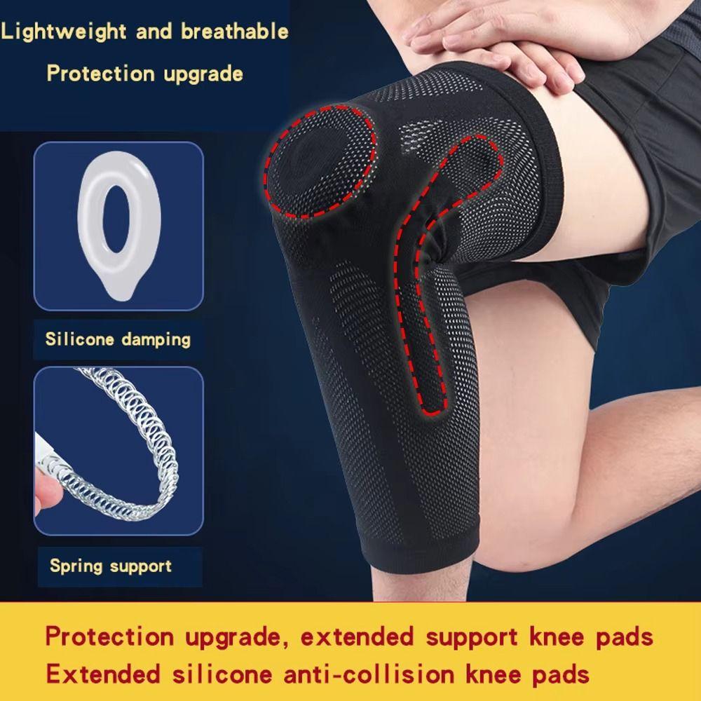 Long Kneepad Leg Compression Sleeve Side Stabilizers Knee Protector Knee Brace Support  Women Men