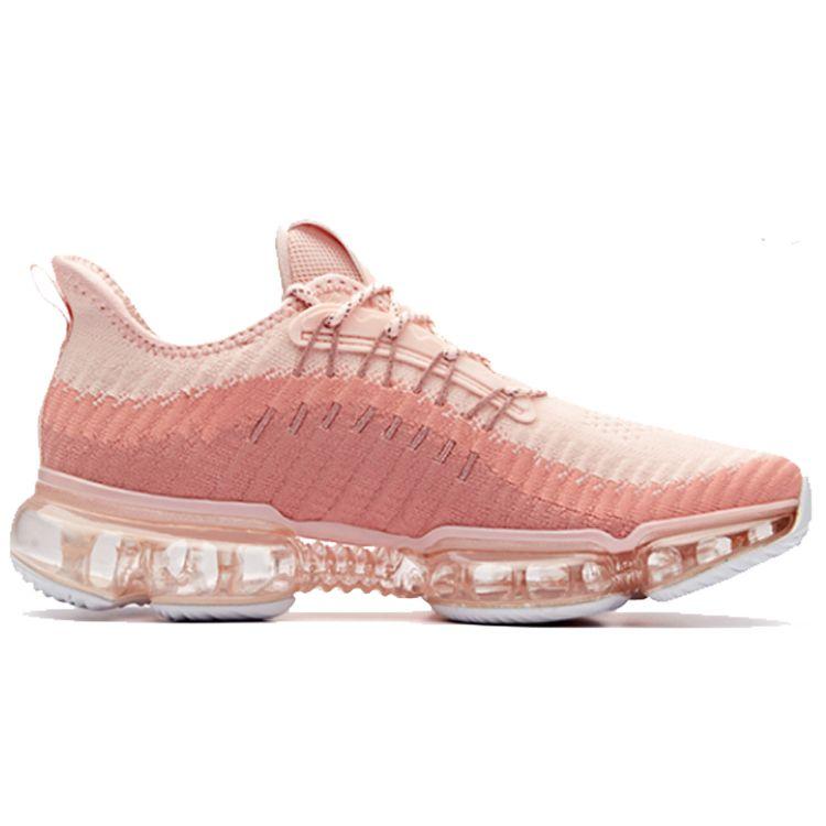 Anta Comfortable Shock Absorbing Non-Slip Breathable Balanced Rebound Low-Top Running Shoes Women sneaker Pink White 92845500-3