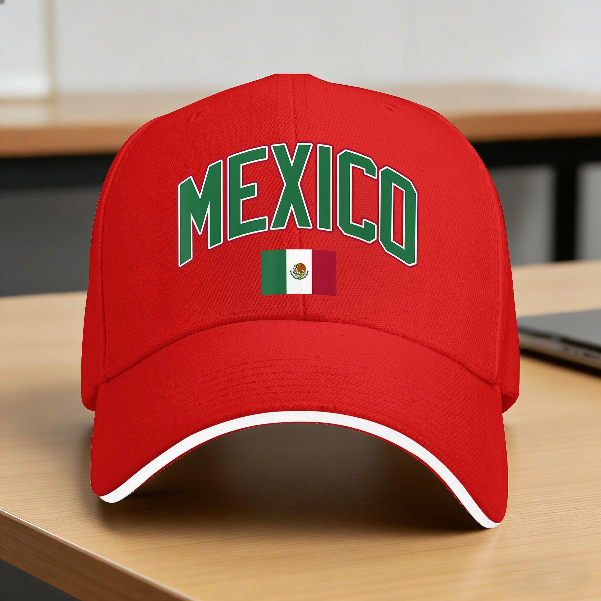 Mexico Flag Mexican Hispanic Siesta Sun Baseball Cap Summer Women Unisex  Custom Trucker Hat Hot Sale Casual Fishing Baseball Caps One Size