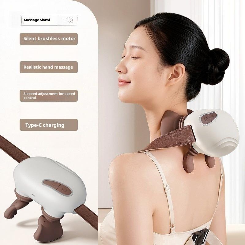 3D Kneading Neck & Shoulder Massager with Heat - Shiatsu Electric Pillow for Full Back