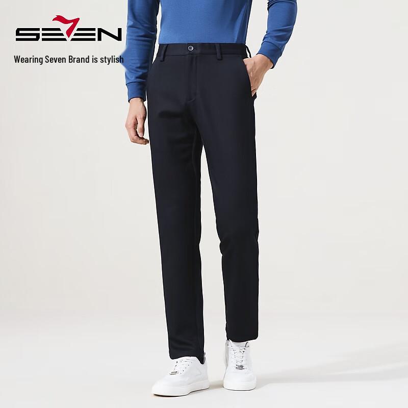 

Septwolves Men s Slim-Fit Straight-Leg Business Casual Pants with Lyocell 35