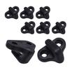 8PCS Nylon Kayak Lashing J Shape Hooks with Flat Head Screws Black Kayak Hooks Replacement for Boating Accessories