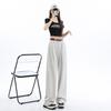 Pear-shaped body, retro wide-leg jeans for women, high waist, hips, belly, thin and drape, loose and versatile trousers for women