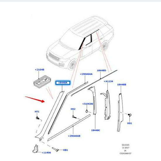 LR076493/LR076494 A-Pillar Trim for 2013 Land Rover Range Rover Executive Model
