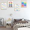 Educational Learning Posters for Toddlers & Kids – 11"×14 "Alphabet,Numbers,Colours,Shapes,Days of the Week & Months – Educational Wall Charts