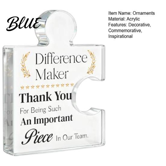 Meaningful Colleague Farewell Gifts Acrylic Puzzle Shape Ornaments for Team Appreciation and Employee Recognition Transparent High Transparency