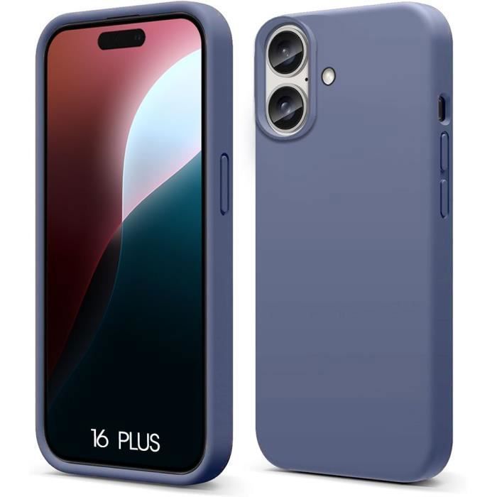 Coque de protection - BOOLING - pour iPhone 16 Plus - Silicone Ultra Fine - Antichoc - Bleu Nuit