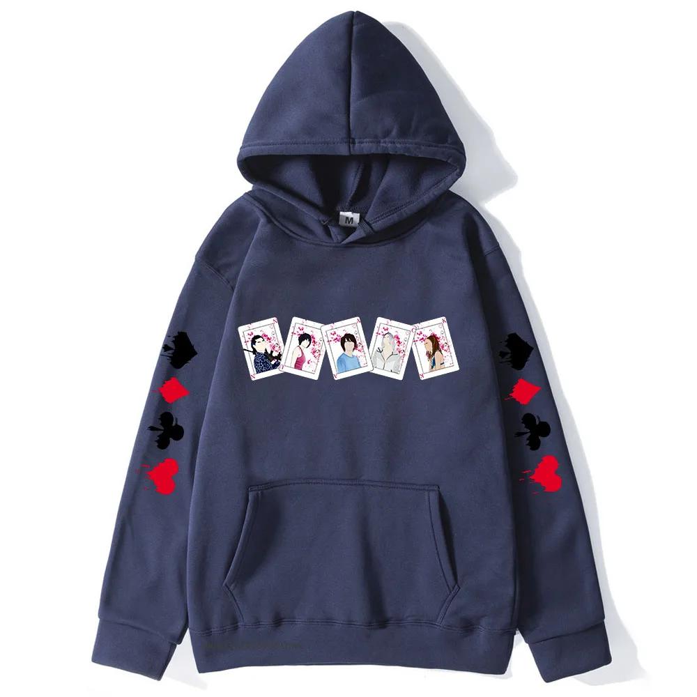 Alice In Borderland Hoodies for Men Women Characters Cards Sweatshirt Y2k Sudadera Male Clothing Streetwear