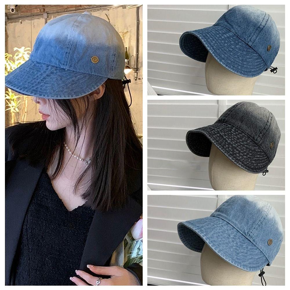 

Bucket Hat Denim Baseball Cap Gradient Color Peaked Cap Versatile Sun Hat Men