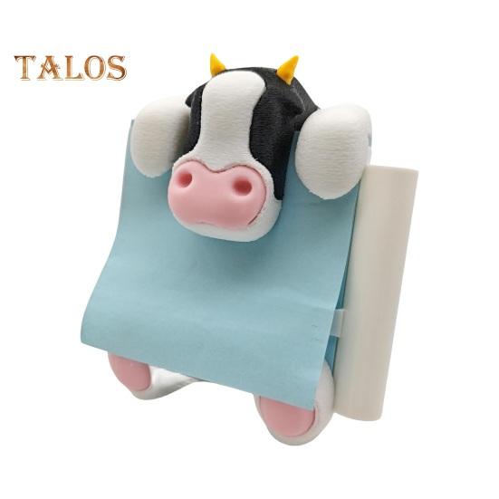 

Держатель для заметок в виде коровы, диспенсер для всплывающих заметок с держателем для ручек, дизайн на присоске, диспенсер для заметок, украшение для рабочего стола, офисные аксессуары чёрный