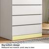 White Dresser Dresser, Bedroom & Chests of Drawers, Tall with Shelf Vertical Standing Chest 6 Wood Large for Closet,