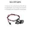 2pcs RC Car LED Light Kit with Lampshade White Lights 5.5 11V RC Decoration Common LEDs RC Accessories
