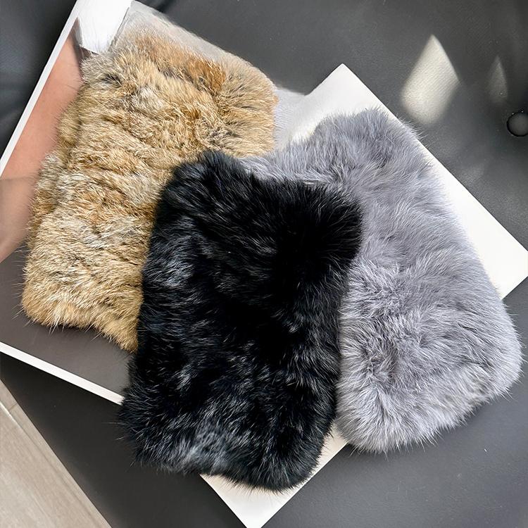 Korean Mao Mao Neck Cover Women Wear Rabbit Fur Scarf Headband In Autumn and Winter, Plush Fur Headscarf, Headband, Headgear