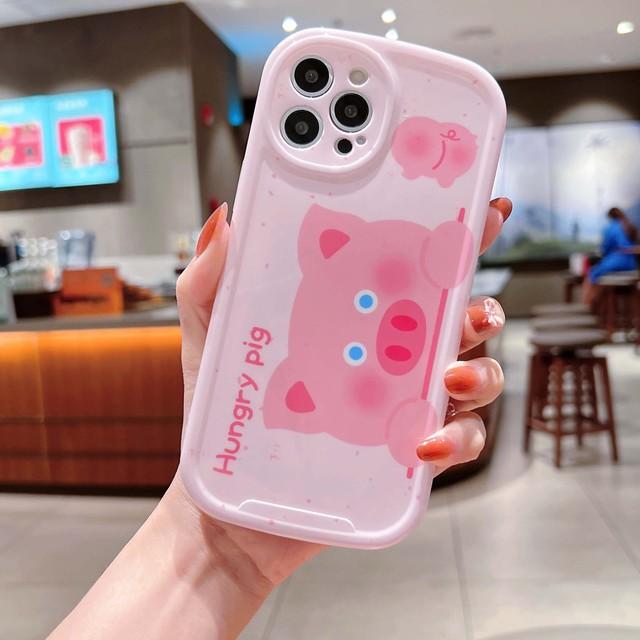 

Мягкий силиконовый чехол Pink Pig Peach Imd для Iphone 11 Xsmax 12 Pro Max 13 Promax X Xr, противоударный чехол для телефона с милым рисунком для пары For iphone 13promax