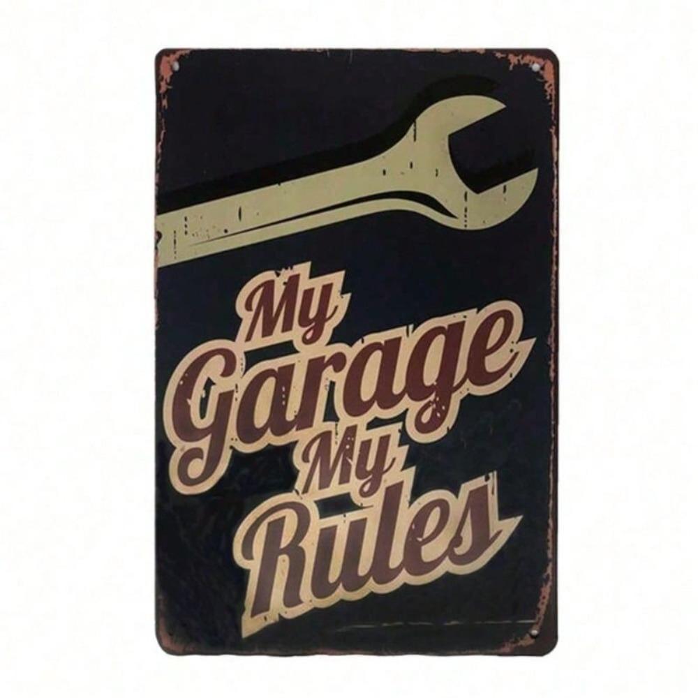 Vintage Metal Wall Art Poster for Cafe