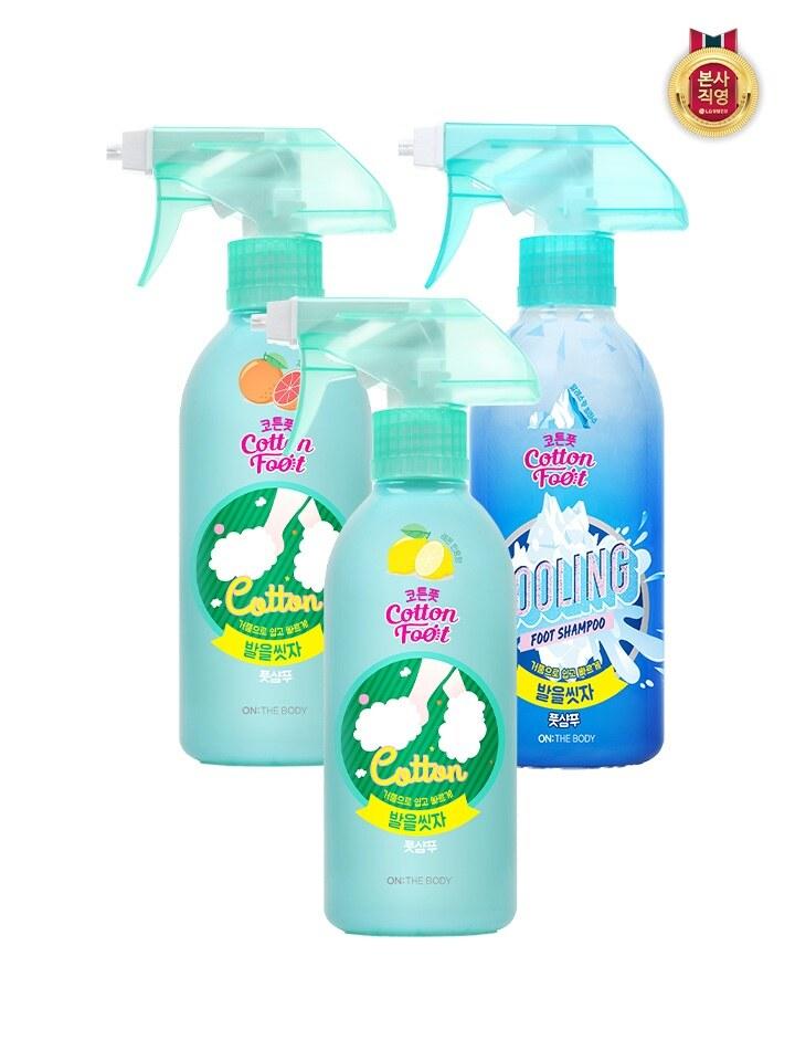 

ON THE BODY Cotton Foot Foot Shampoo 385ML x 2 (Choose 1 of 3 flavors: Lemon/Grapefruit/Cooling) lemon