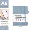A6 PU Leather Business Notebook with LOGO and Password Organizer