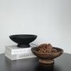 Wabi-sabi Handmade Wooden Fruit Bowl - Retro Log Style Ornament for Living Room, Guesthouse, or Hotel Decor and Storage.