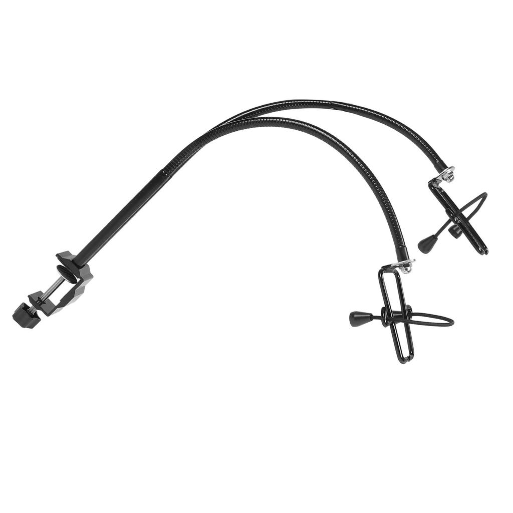 Clemă cu cap dublu pentru îngrijirea animalelor de companie, suport pentru uscător de păr, suport pentru furtun și tub, reglabil din oțel inoxidabil, uscător de păr