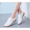 Women Hollow Out Oxford Shoes Girls Ballerina Soft Sole Flats Genuine Leather Loafers Summer Lace Up Flats Shoes
