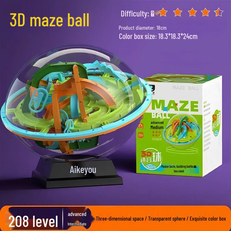 Aikeyou 3D Maze Ball Cube Toy for Kids - Logic & Educational Gift