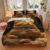 3pcs Anime Cat Moon Cloud Comforter Set with One Quilt Cover and Two Pillowcases (No Core) - Home Decor, Festival Gift, Polyester Fabric, Anime Cartoo