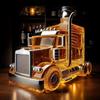 Liquor Decanter Half Truck Whiskey Bottle 375ml Vintage Liquor Container With Interesting Stopper For Hosting Brunch Beer