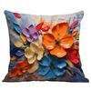 New Flower Pillowcase Imitating Three-dimensional Oil Painting Style Creative Floral Home Living Room Sofa Cushion Pillowcase