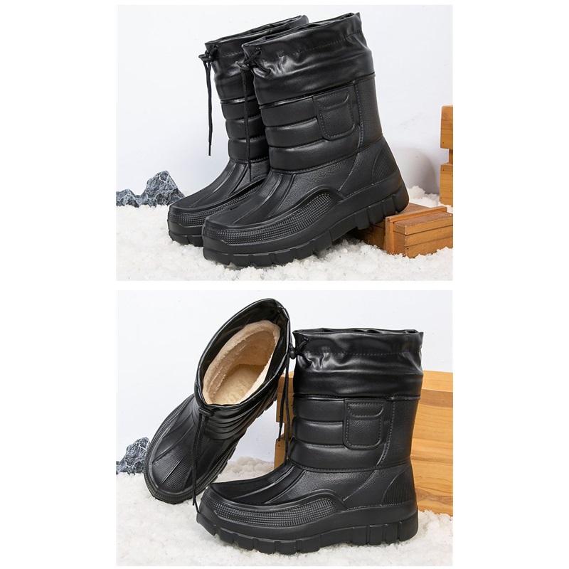Men's And Women's Winter Warm Waterproof Anti Slip Wear Resistant Thick Cotton Shoes Snow Boots