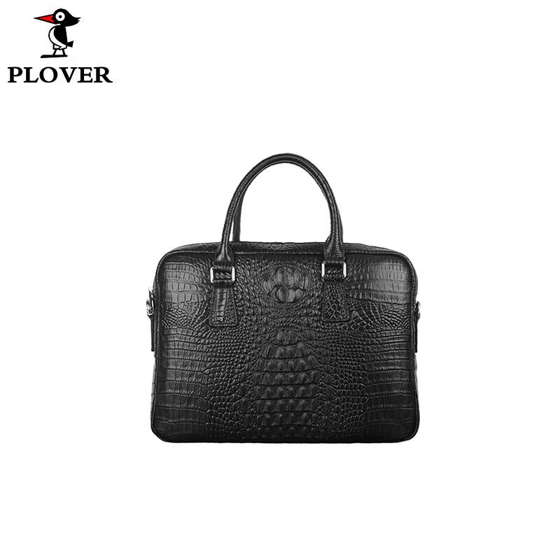 Мужская деловая сумка-портфель PLOVER из натуральной кожи 38x28x8CM