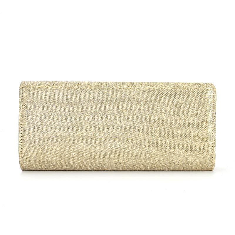 Women's Pleated Evening Clutch: Chain Crossbody Party Handbag & Wedding Makeup Bag